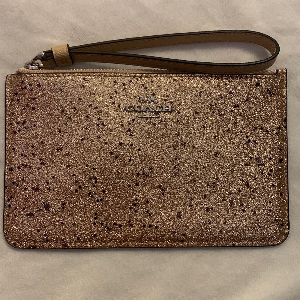 Coach Wristlet With Star Glitter